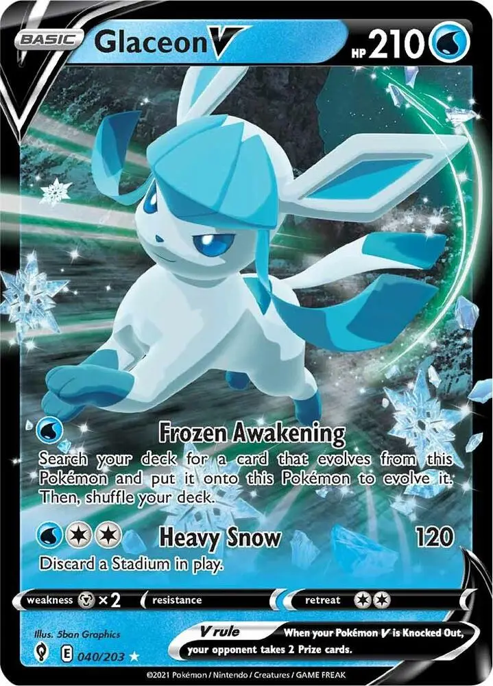 Glaceon V, Evolving Skies 40/203