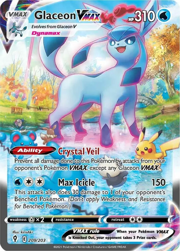 Glaceon VMAX, Evolving Skies 209/203