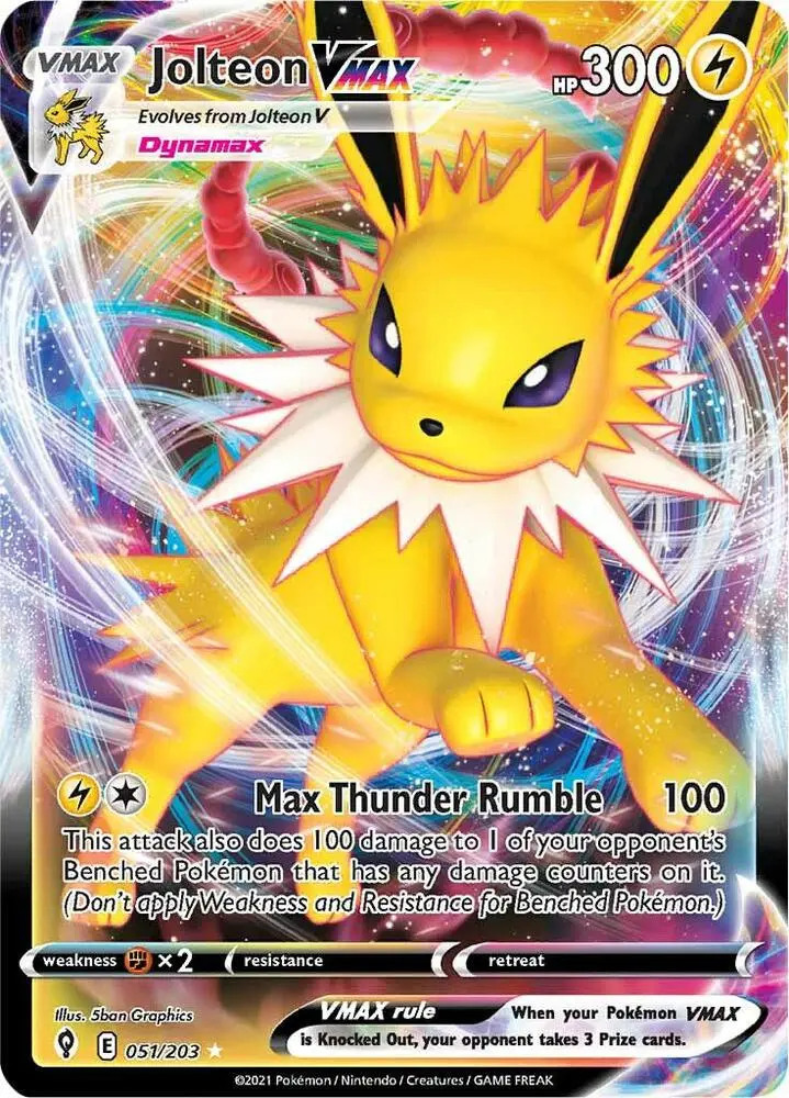 Jolteon VMAX, Evolving Skies 51/203