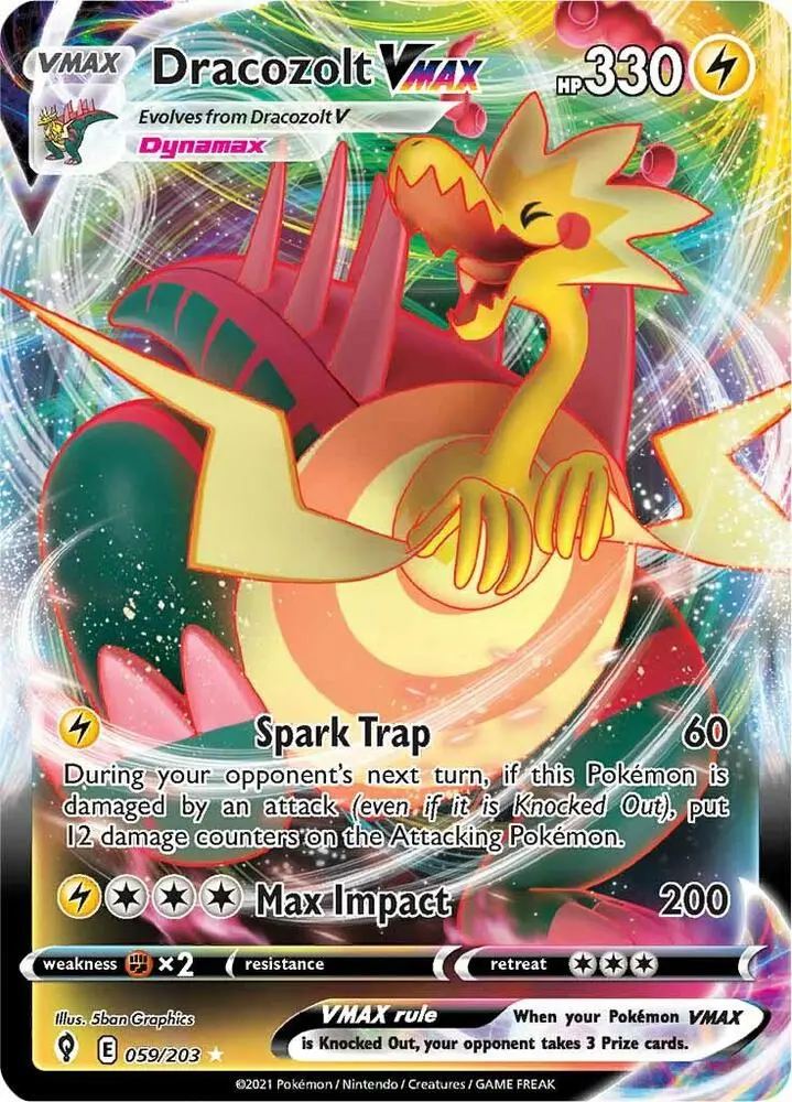 Dracozolt VMAX, Evolving Skies 59/203
