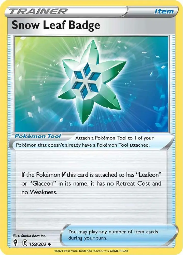 Snow Leaf Badge, Evolving Skies 159/203