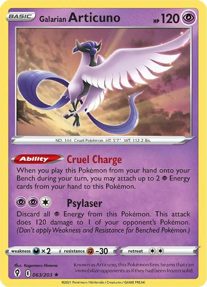 Galarian Articuno, Evolving Skies 63/203