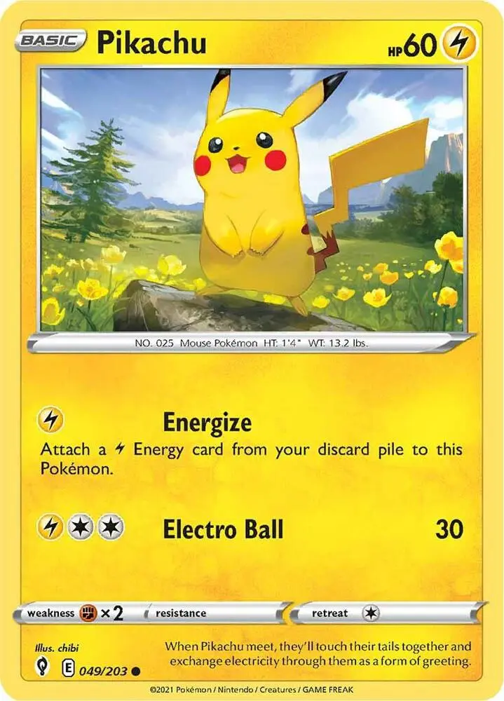 Pikachu, Evolving Skies 49/203