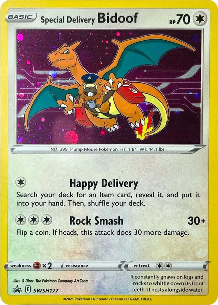 Special Delivery Bidoof, SWSH Black Star Promos SWSH177/307