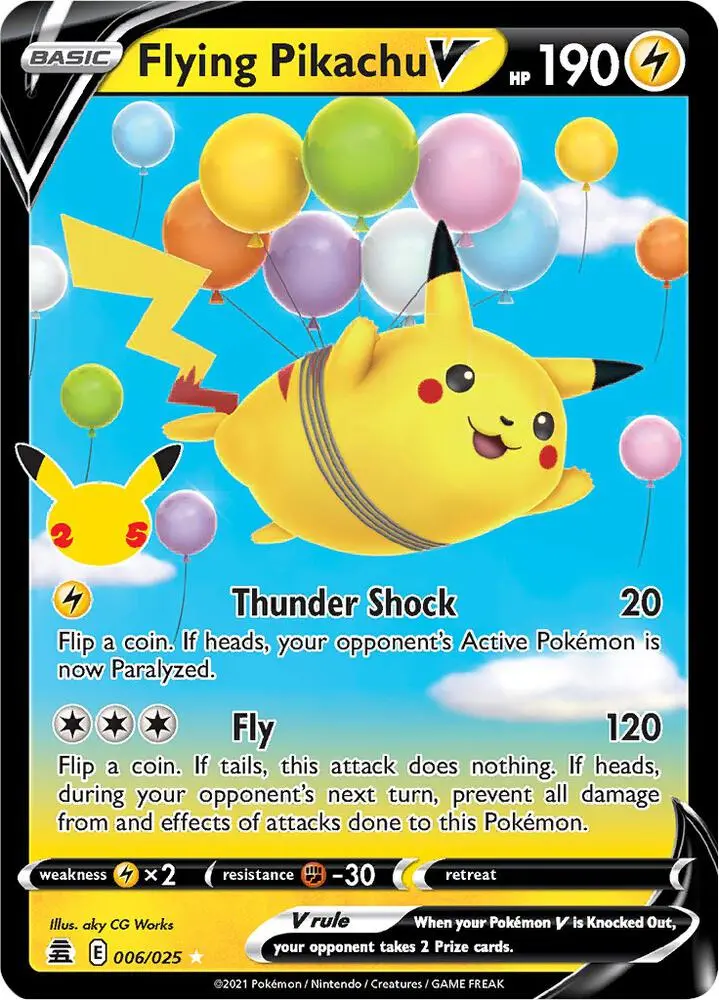 Flying Pikachu V, Celebrations 6/25