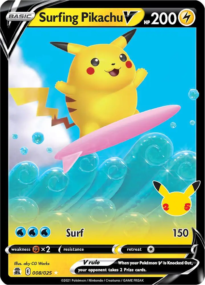 Surfing Pikachu V, Celebrations 8/25