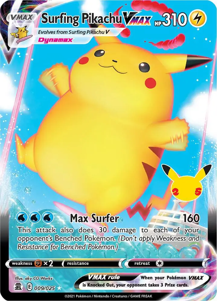 Surfing Pikachu VMAX, Celebrations 9/25