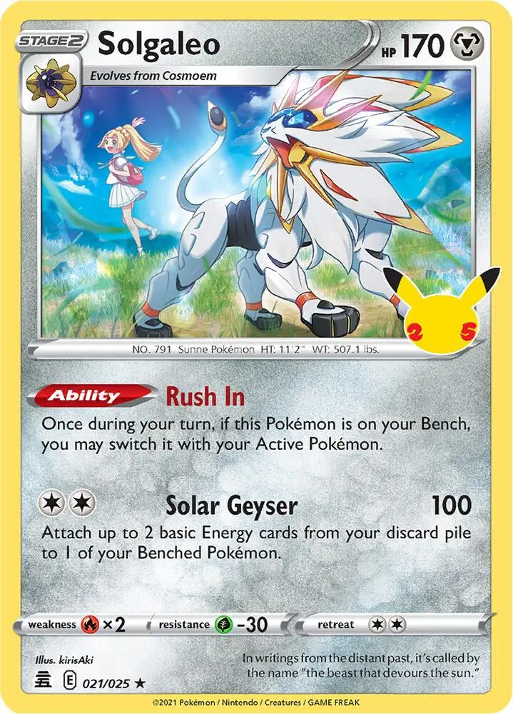 Solgaleo, Celebrations 21/25