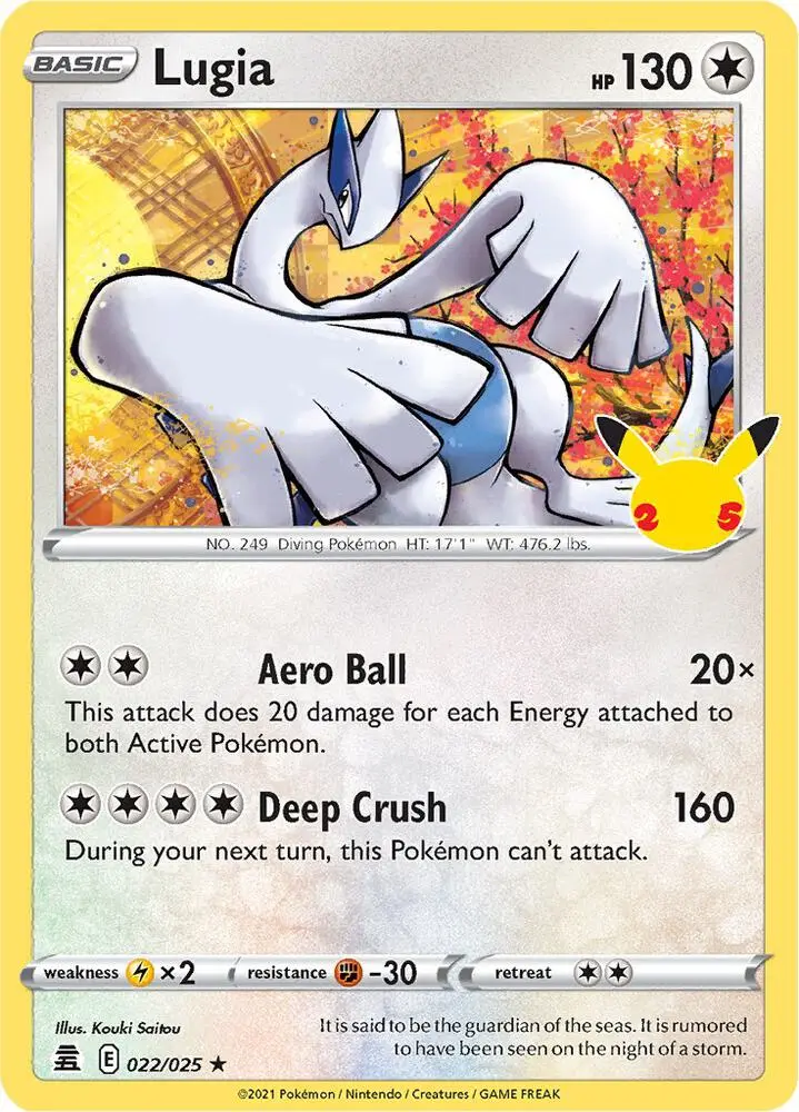 Lugia, Celebrations 22/25
