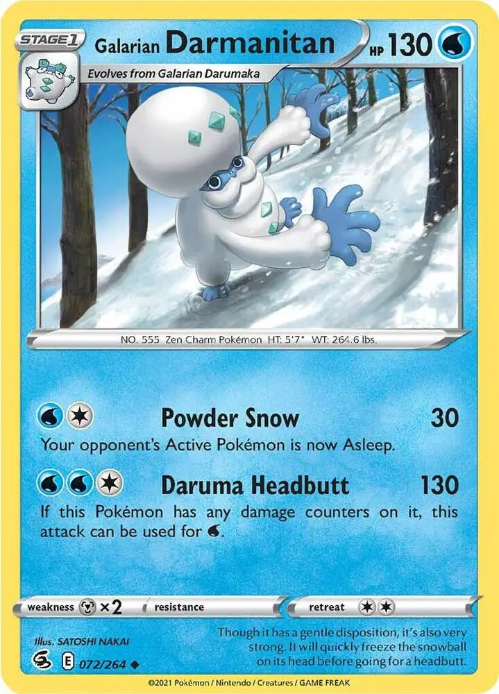 Galarian Darmanitan, Fusion Strike 72/264
