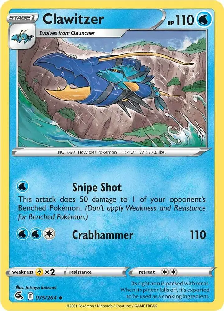 Clawitzer, Fusion Strike 75/264