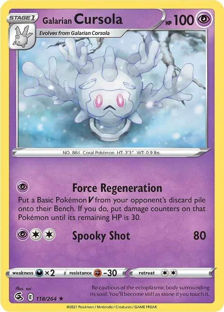Galarian Cursola, Fusion Strike 118/264