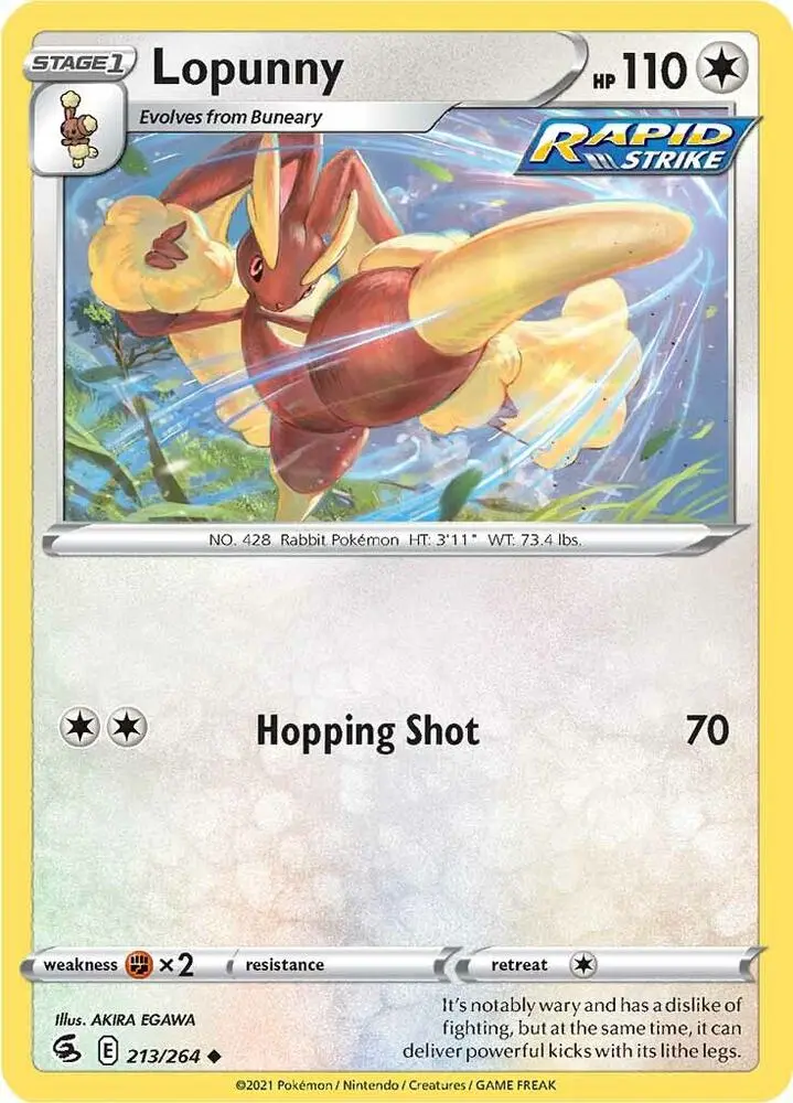 Lopunny, Fusion Strike 213/264