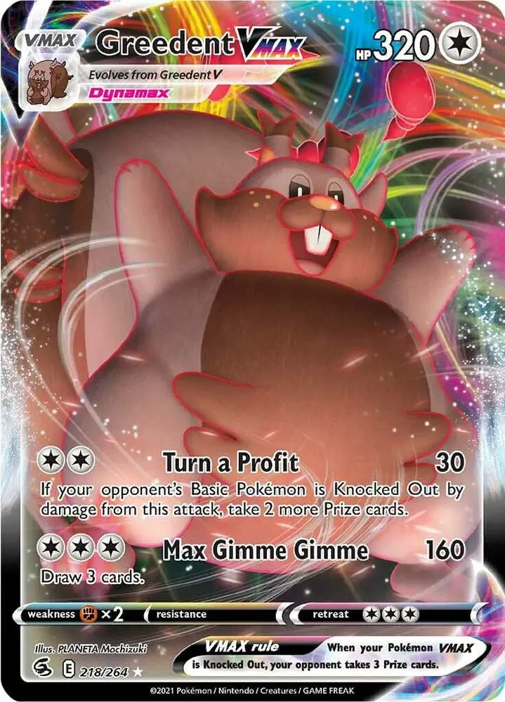 Greedent VMAX, Fusion Strike 218/264