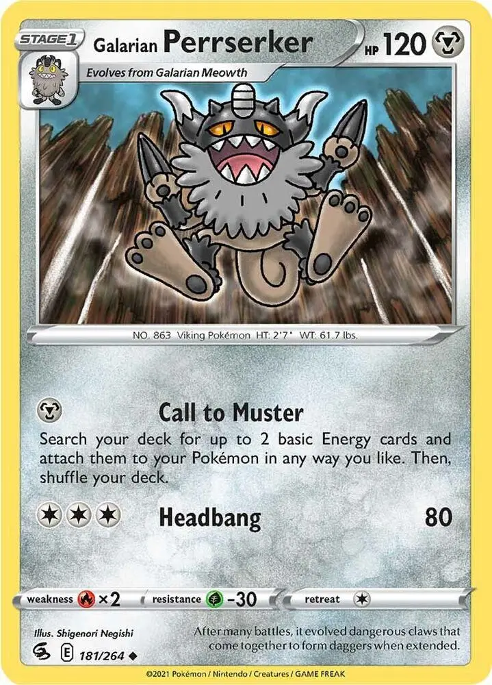 Galarian Perrserker, Fusion Strike 181/264