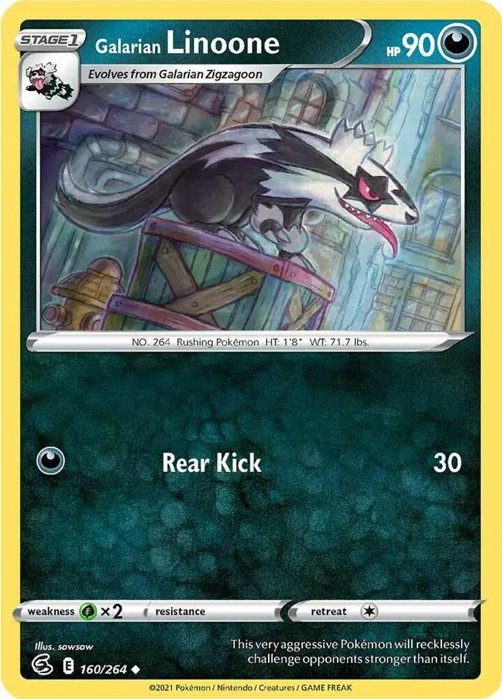 Galarian Linoone, Fusion Strike 160/264