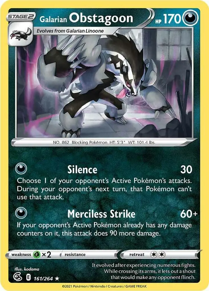 Galarian Obstagoon, Fusion Strike 161/264