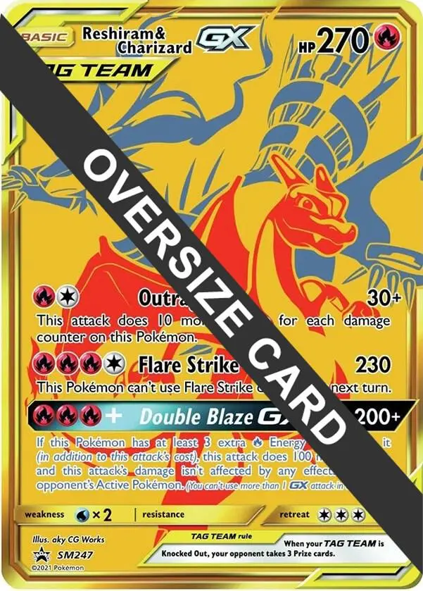 Reshiram & Charizard GX, Jumbo cards SM201
