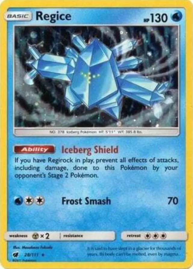 Regice, SM Black Star Promos 28/111