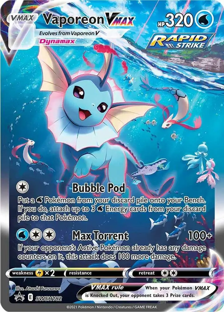 Vaporeon VMAX, SWSH Black Star Promos SWSH182/307