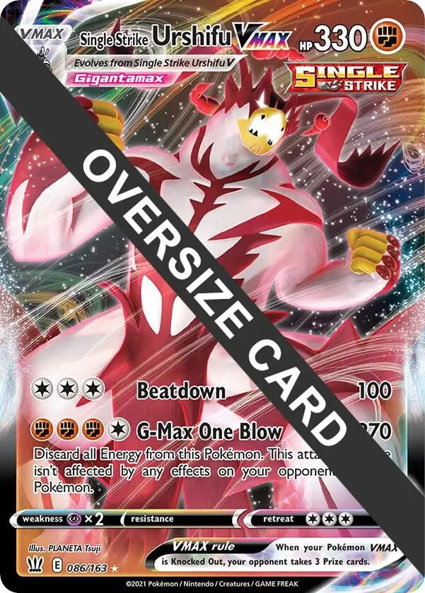 Single Strike Urshifu VMAX, Jumbo cards 086/163