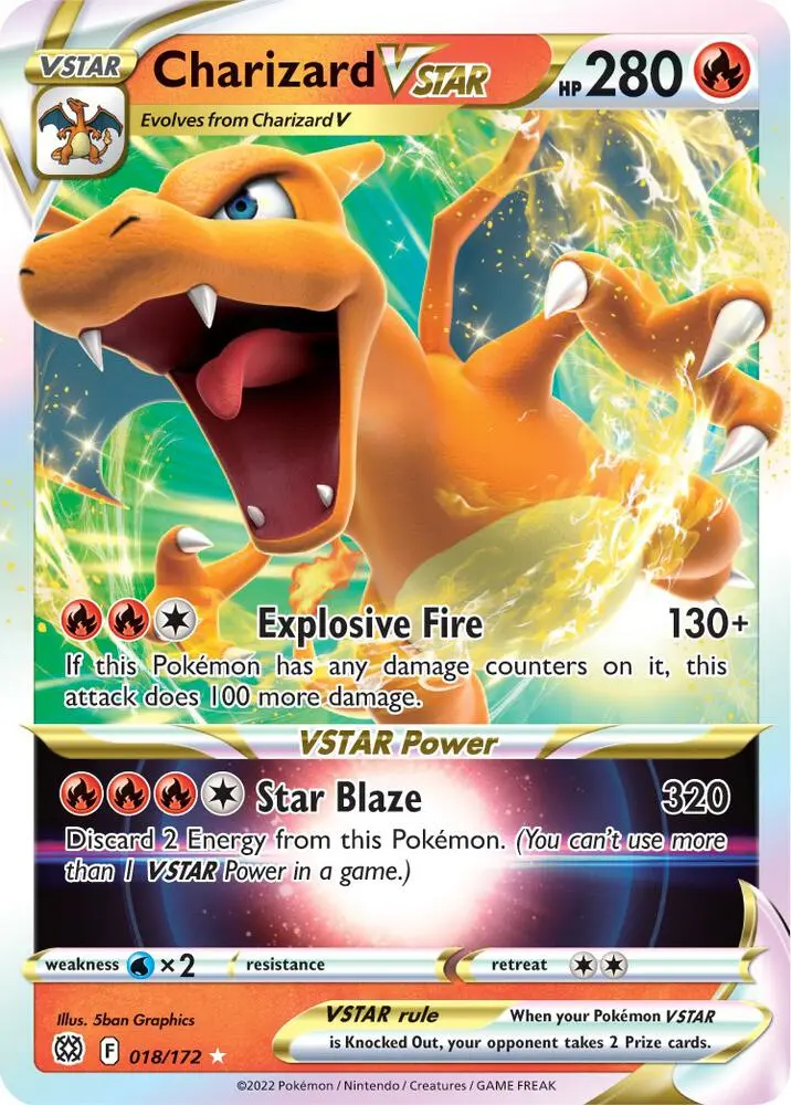 Charizard VSTAR, Brilliant Stars 018/172