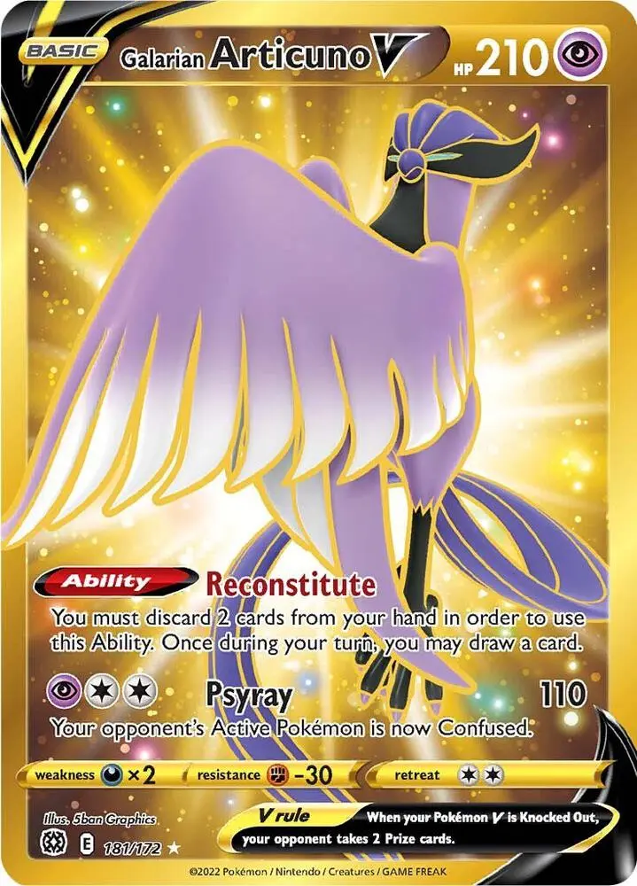 Galarian Articuno V, Brilliant Stars 181/172
