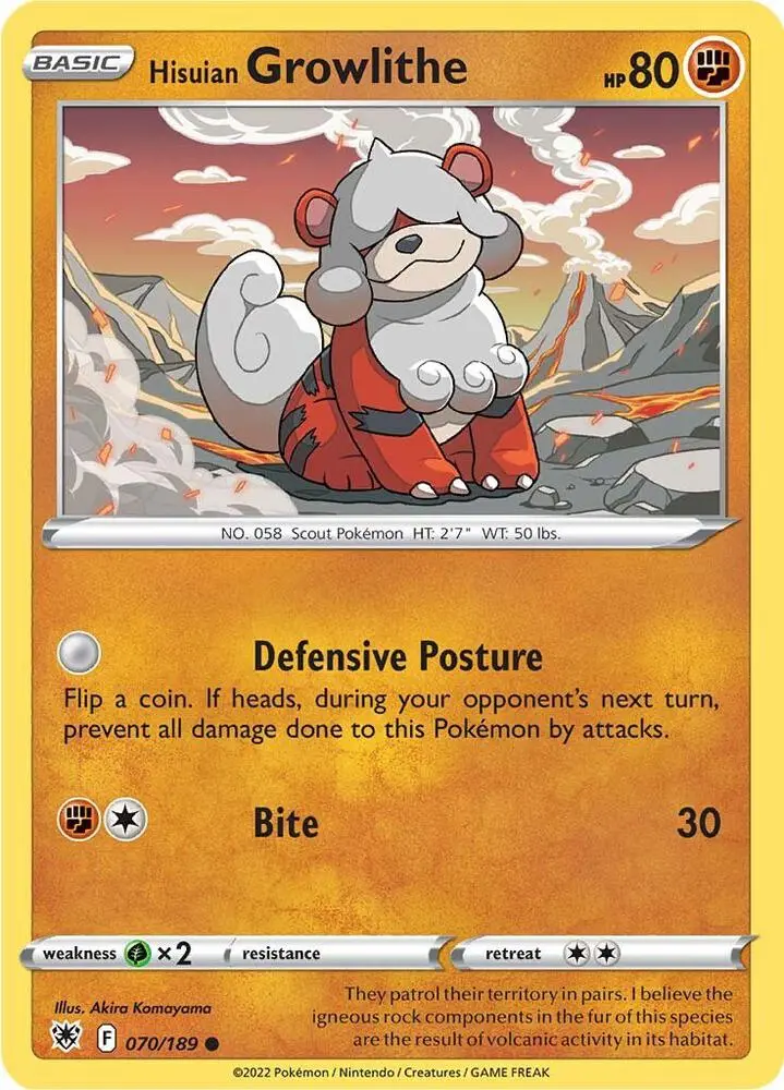 Hisuian Growlithe, Astral Radiance 070/189
