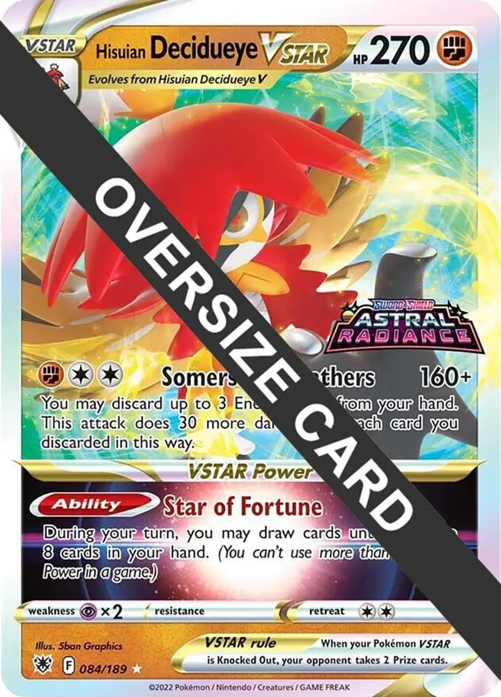 Hisuian Decidueye VSTAR, Jumbo cards 084/189