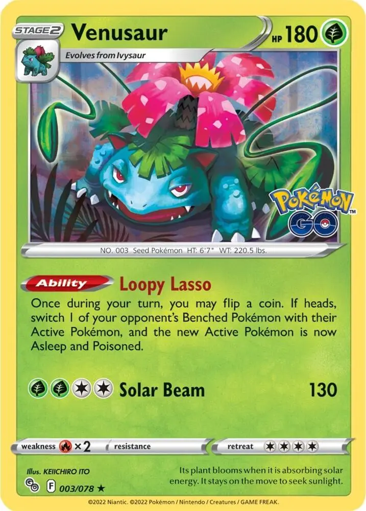 Venusaur, Pokémon GO 003/78