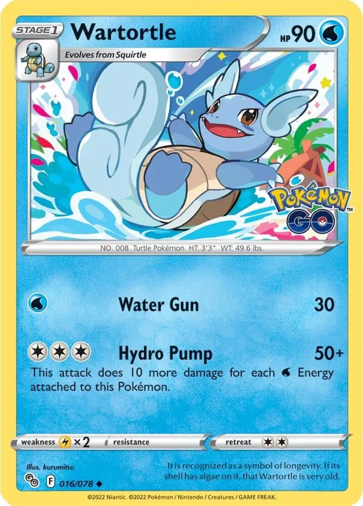 Wartortle, Pokémon GO 016/78