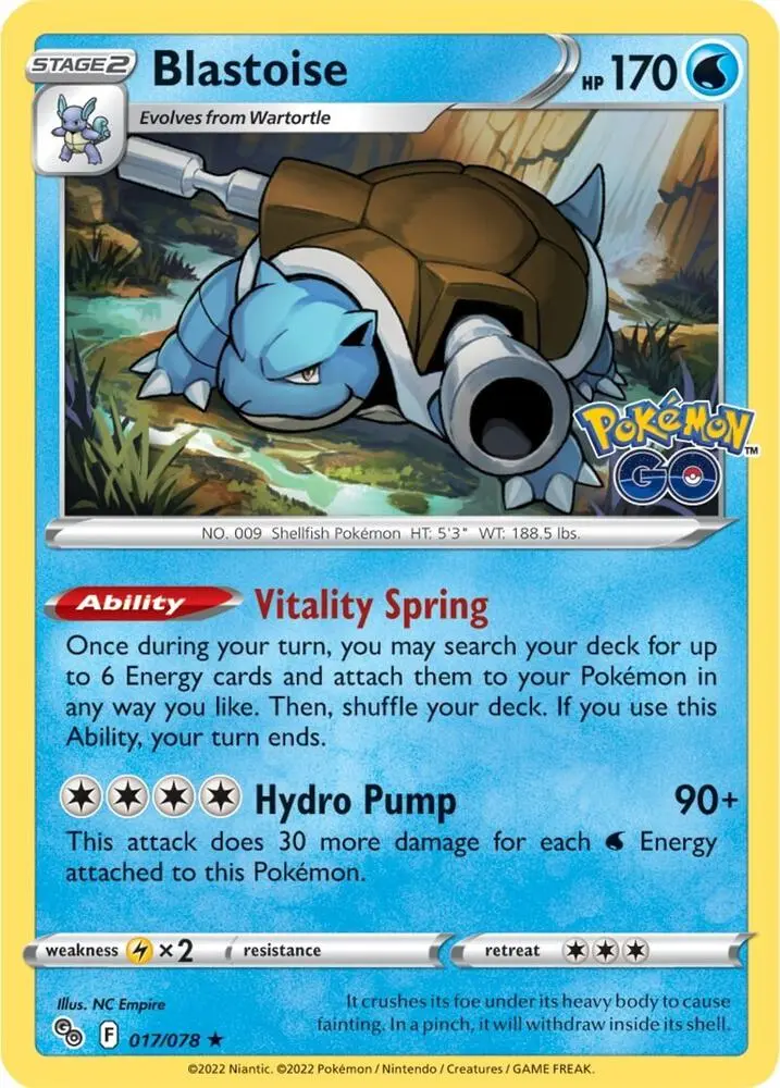 Blastoise, Pokémon GO 017/78
