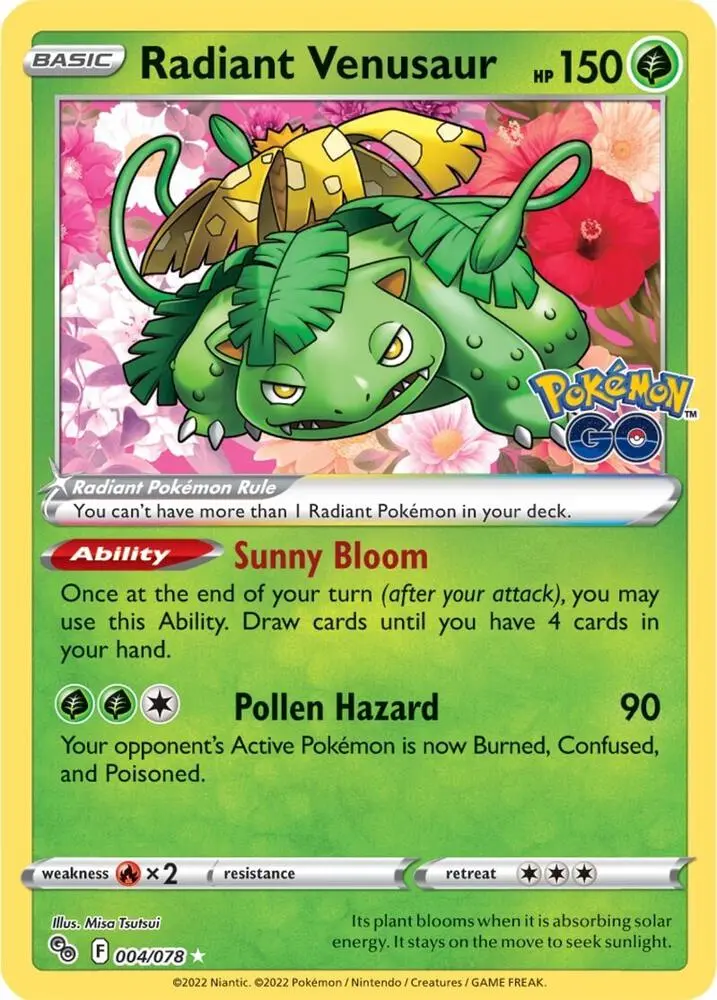 Radiant Venusaur, Pokémon GO 004/78
