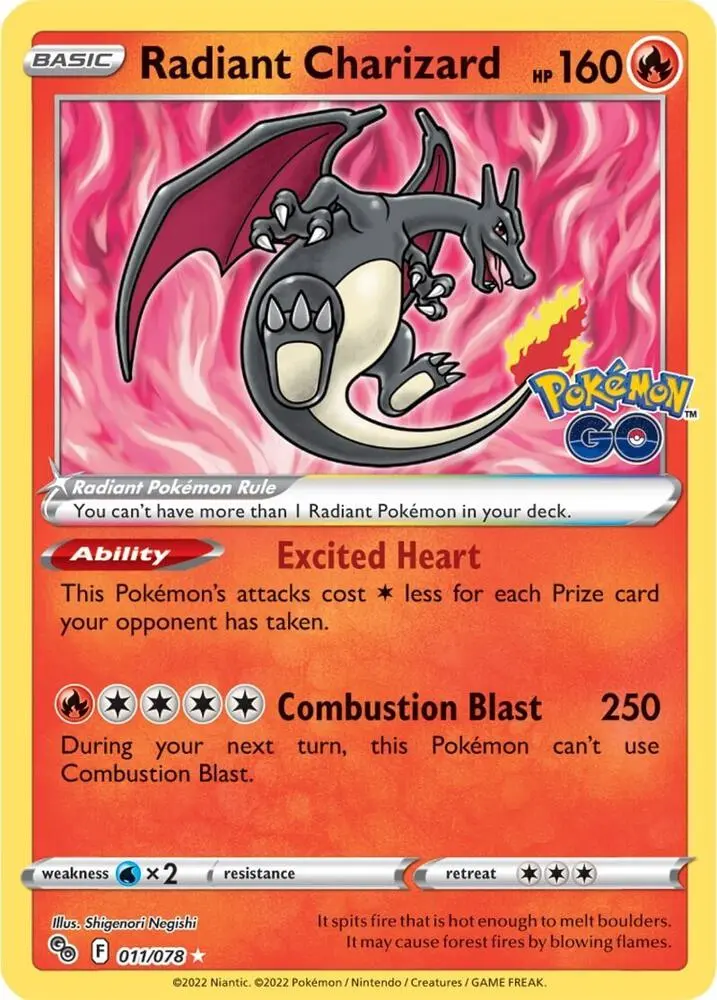 Radiant Charizard, Pokémon GO 011/78