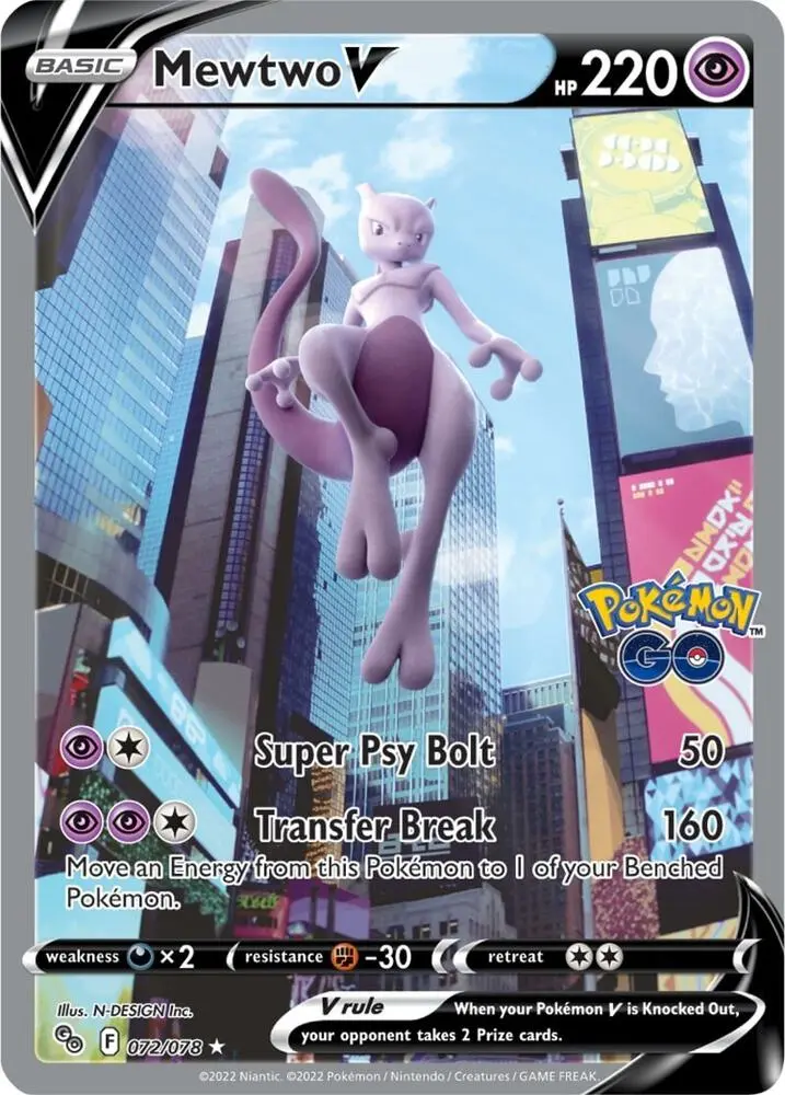 Mewtwo V, Pokémon GO 072/78