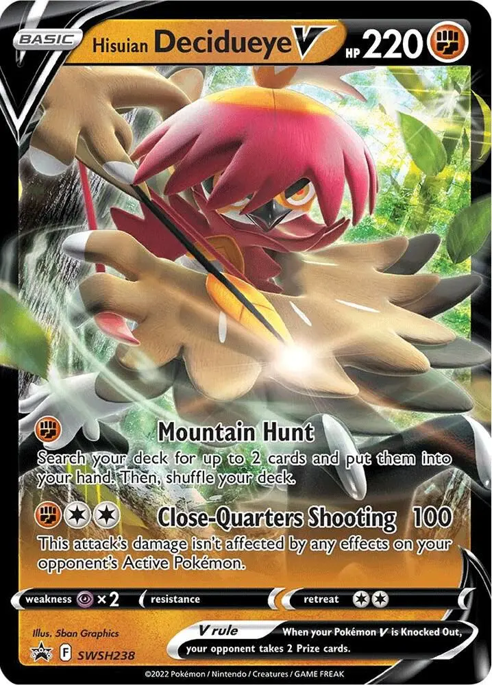 Hisuian Decidueye V, SWSH Black Star Promos SWSH238/307
