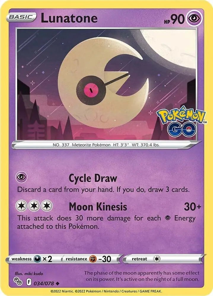 Lunatone, Pokémon GO 034/78