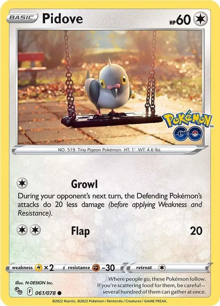 Pidove, Pokémon GO 061/78