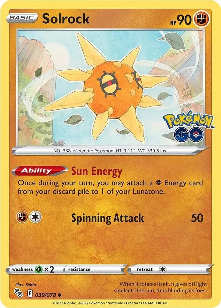Solrock, Pokémon GO 039/78