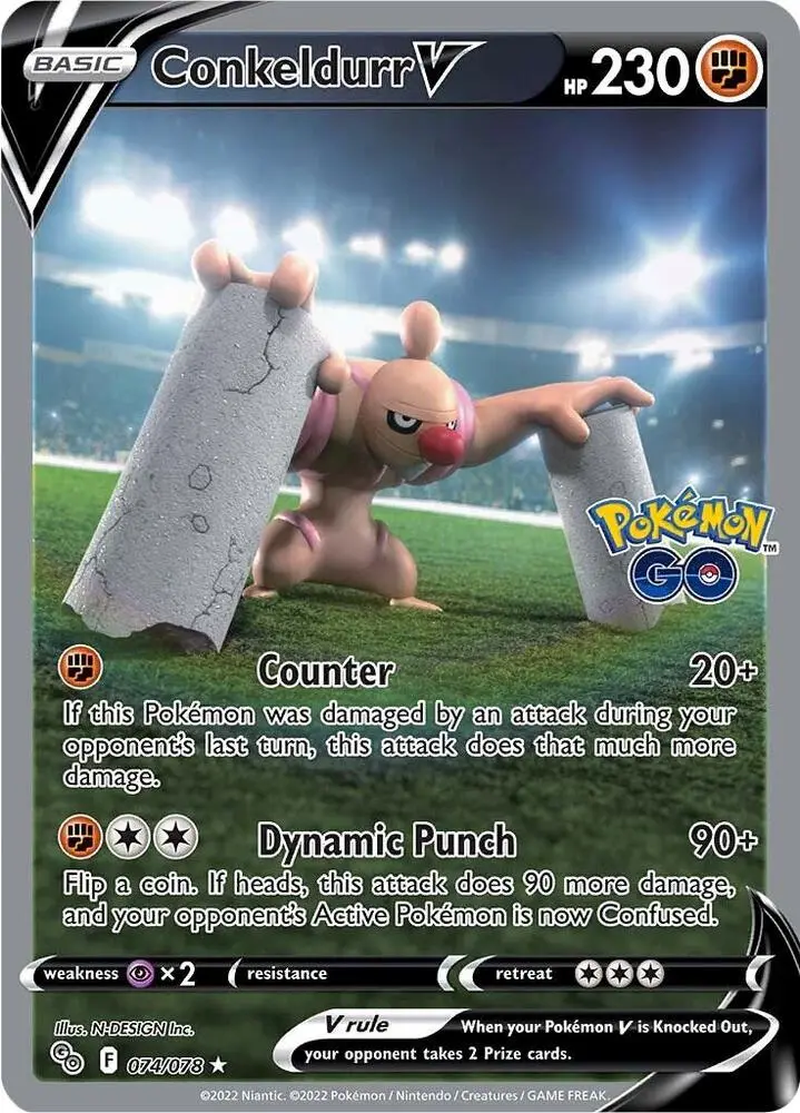 Conkeldurr V, Pokémon GO 074/78