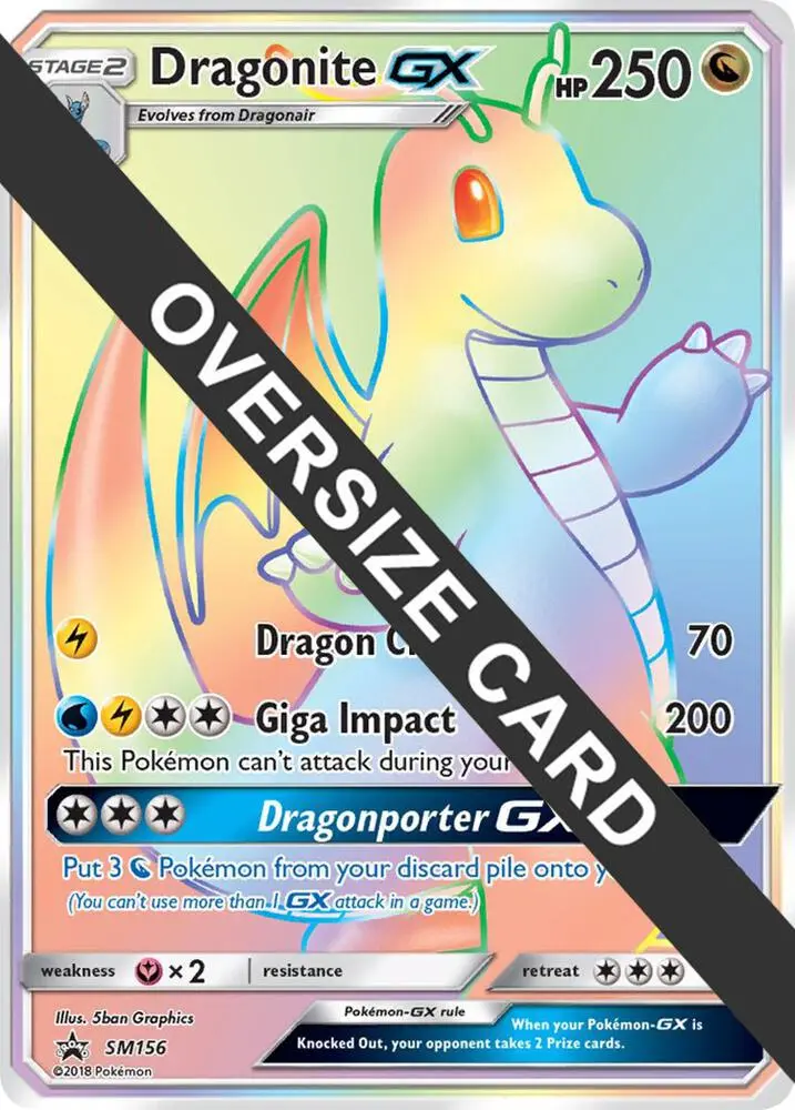 Dragonite GX, Jumbo cards SM156