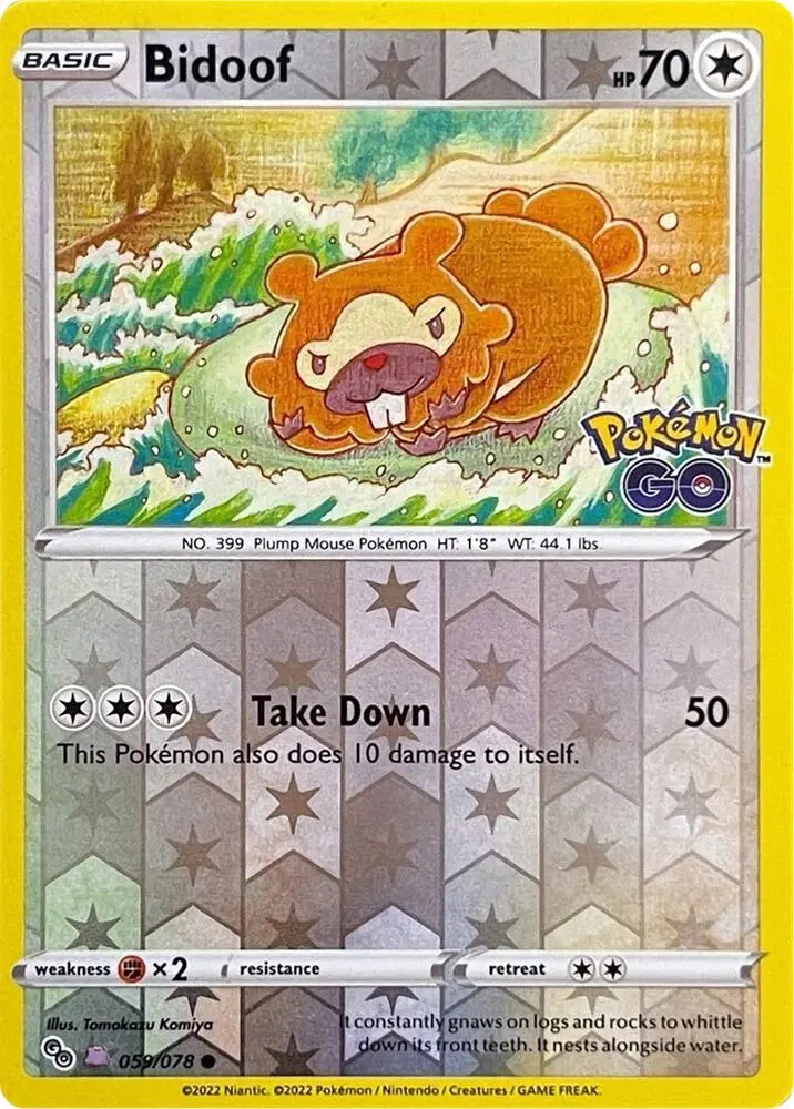 Bidoof (Peelable Ditto), Pokémon GO 059/078