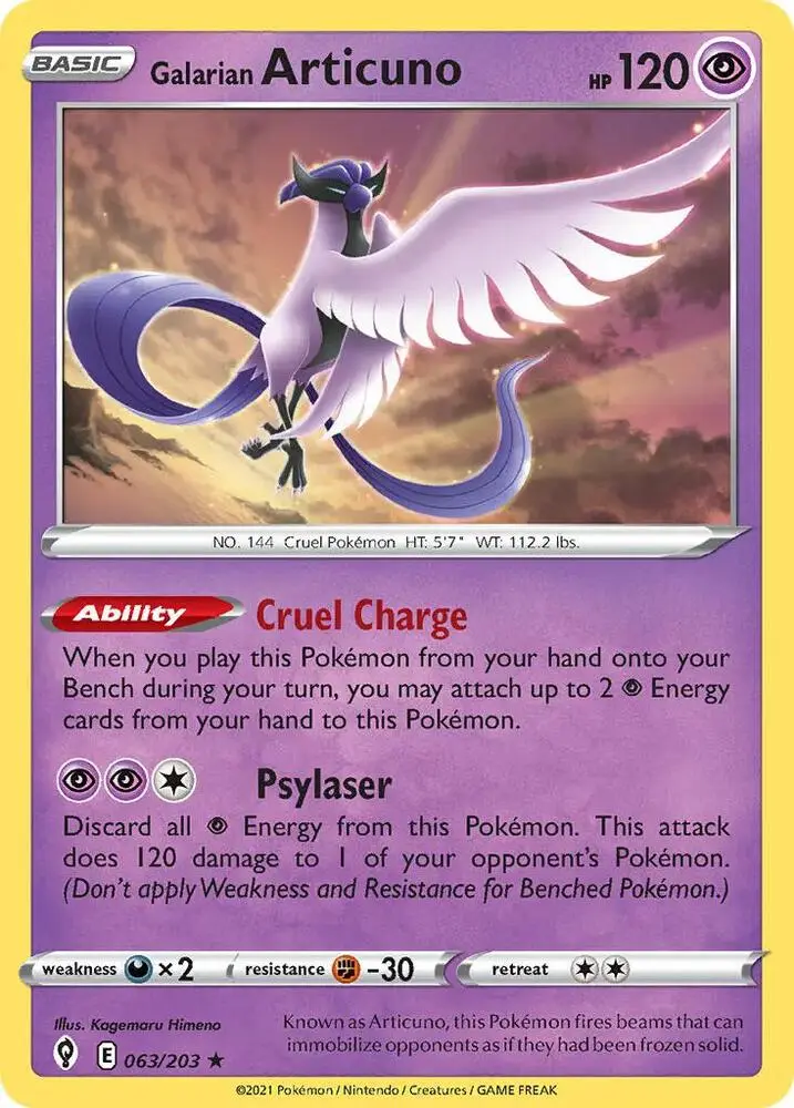 Galarian Articuno, Deck Exclusives 063/203