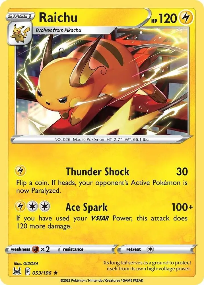 Raichu, Lost Origin 053/196