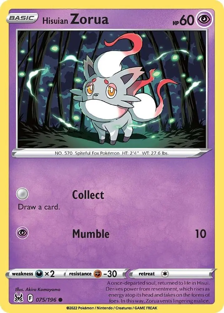 Hisuian Zorua, Lost Origin 075/196