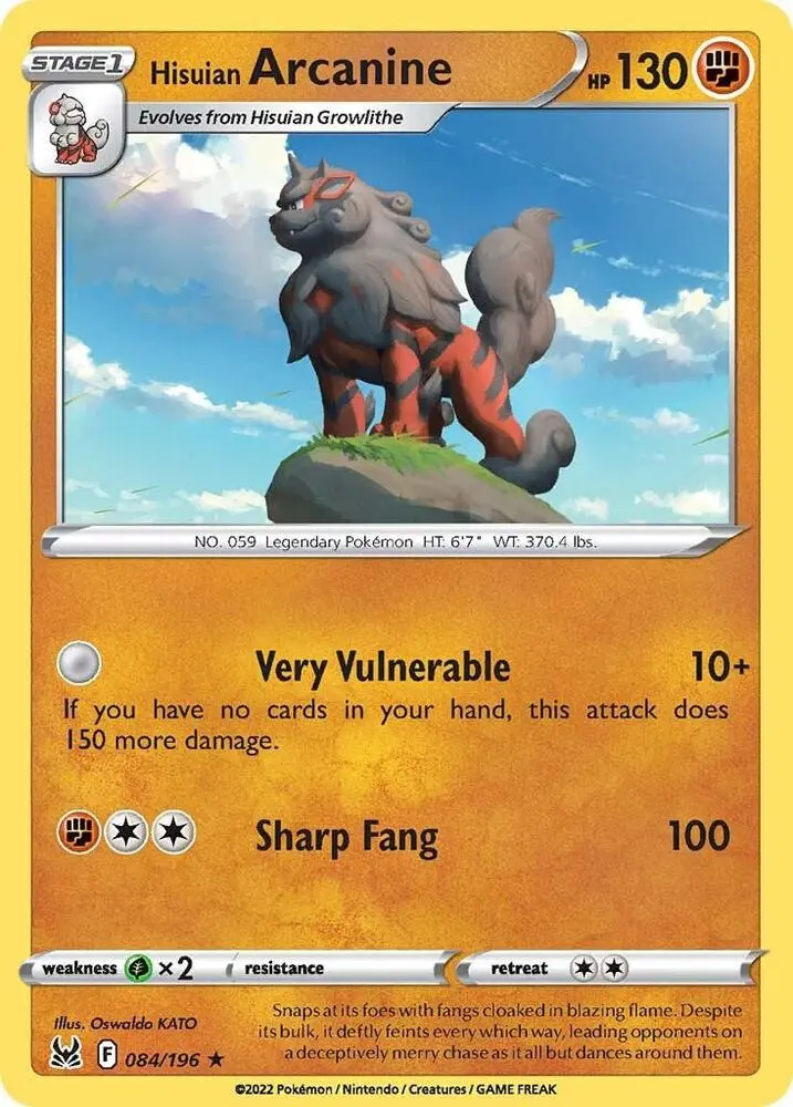 Hisuian Arcanine, Lost Origin 084/196