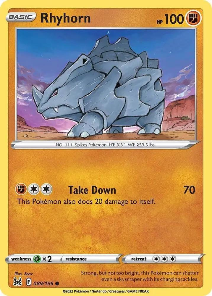 Rhyhorn, Lost Origin 089/196