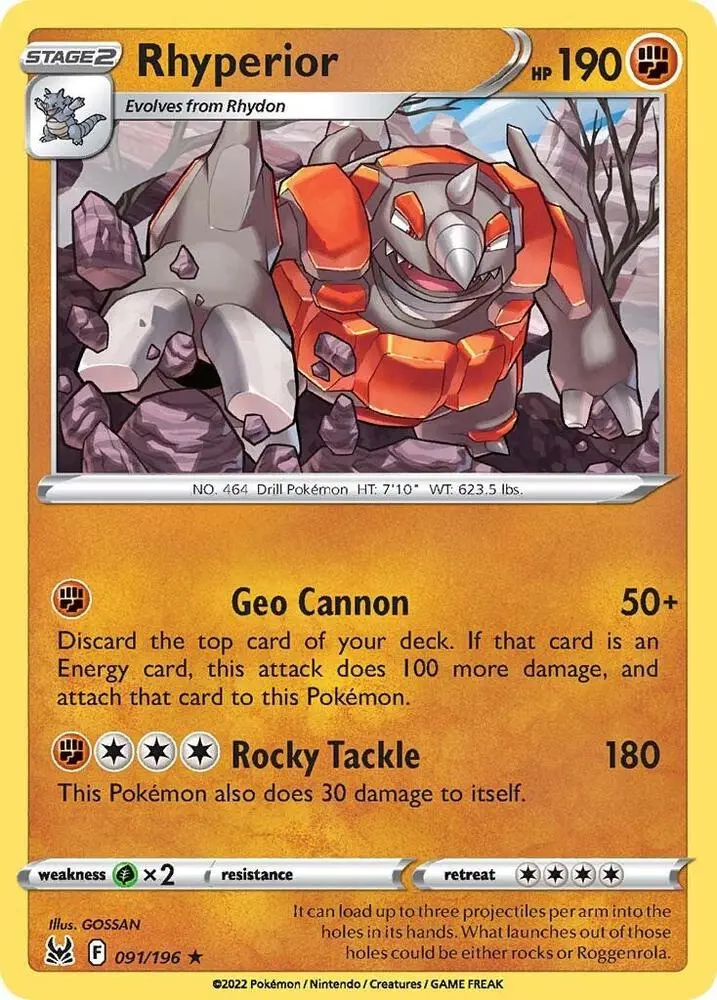Rhyperior, Lost Origin 091/196