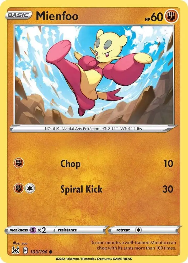 Mienfoo, Lost Origin 103/196