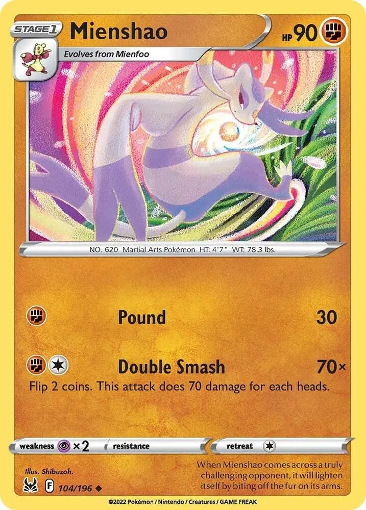 Mienshao, Lost Origin 104/196